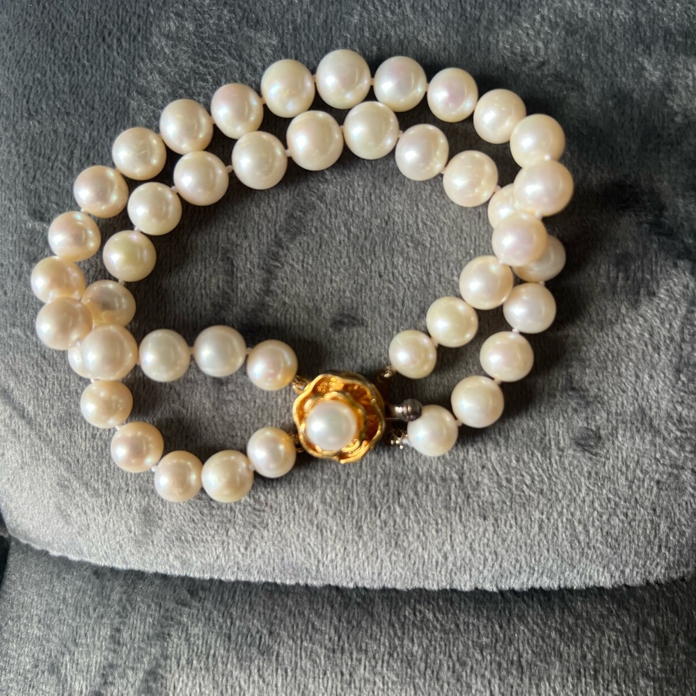 Vintage Real Pearl Bracelet 8in